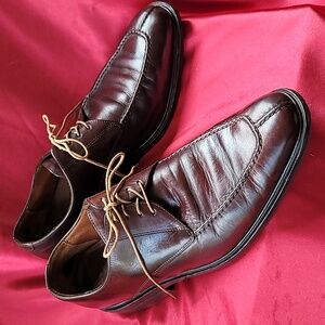 COLE HAAN sz10.5M Derby w moccasin styled toe vintage / oxford  lace up